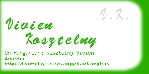 vivien kosztelny business card